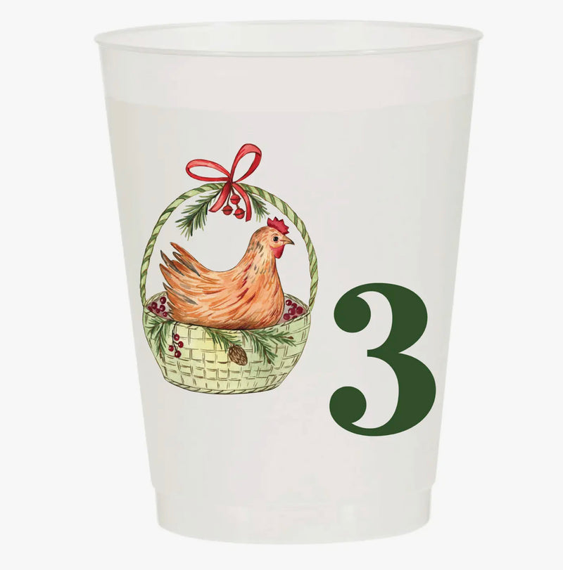 All 12 Twelve Days of Christmas Frost Flex Cups