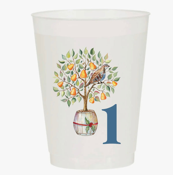 All 12 Twelve Days of Christmas Frost Flex Cups