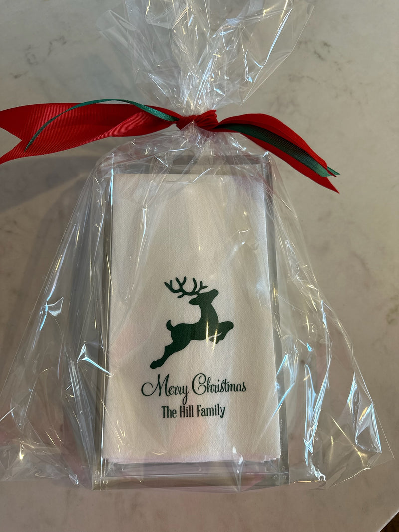 PERSONALIZED Christmas Disposable Guest Towels