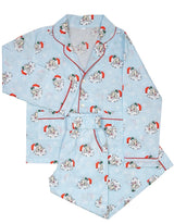 ADULT Vintage Santa Pajamas (Blue & Pink)