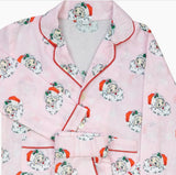 ADULT Vintage Santa Pajamas (Blue & Pink)