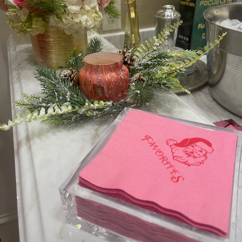 PERSONALIZED Christmas Cocktail Napkins (Personalized & Non Personalized)