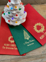 PERSONALIZED Christmas Disposable Guest Towels