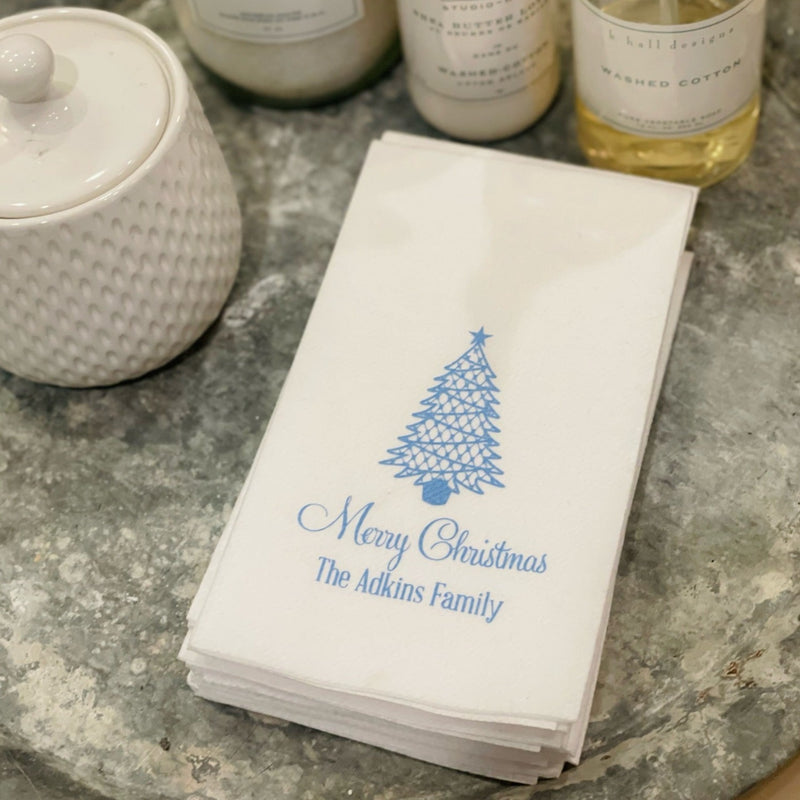 PERSONALIZED Christmas Disposable Guest Towels