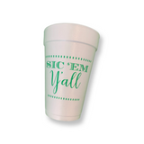 Personalized Sic'Em Styrofoam Cups