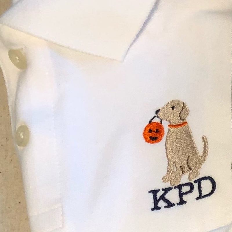 Halloween Puppy Polo - Short & Long Sleeve Options